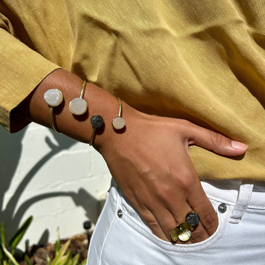 PULSERA DRUSA DOBLE b/w