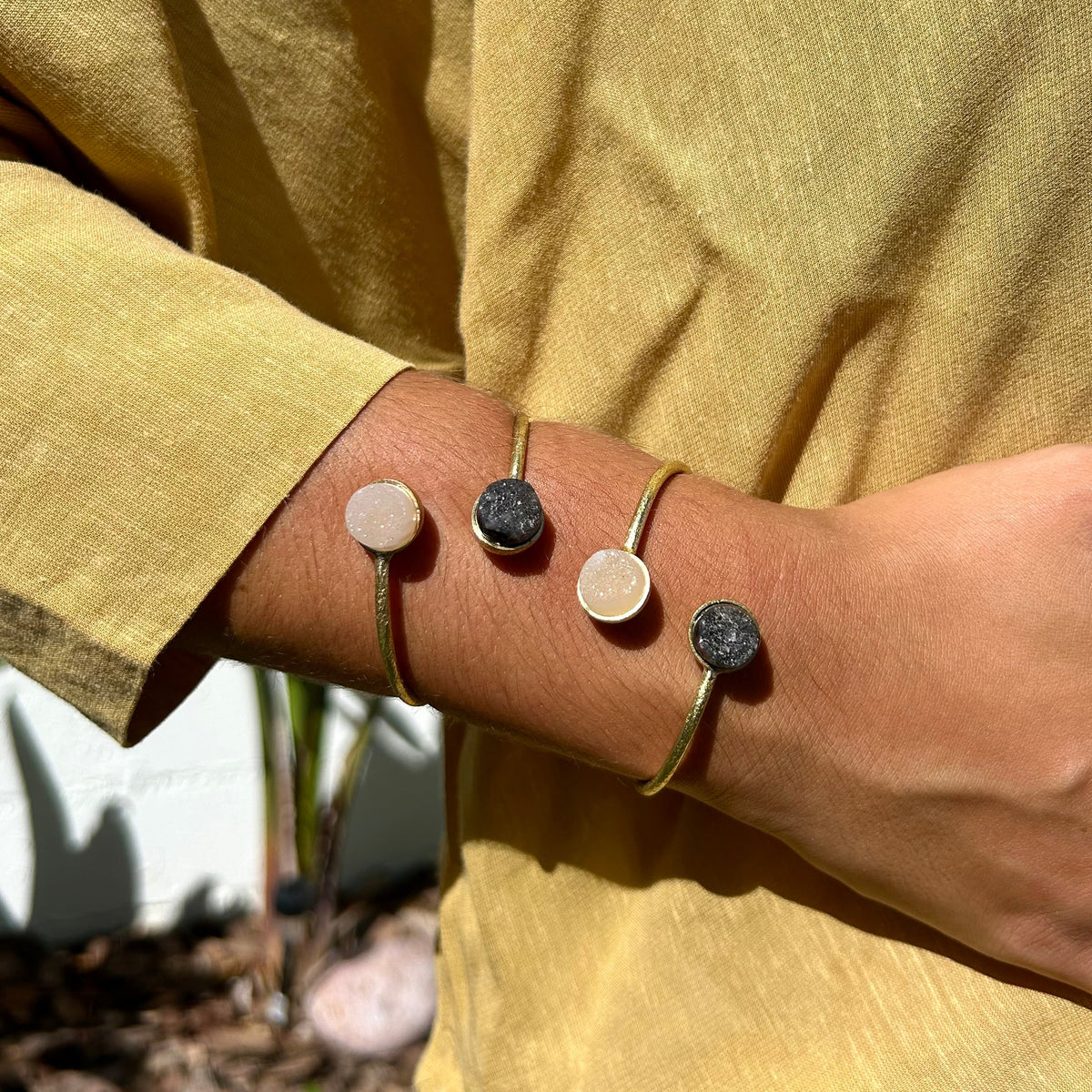 PULSERA DRUSA DOBLE b/w