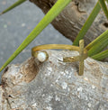 BRAZALETE CRUZ Y PERLA