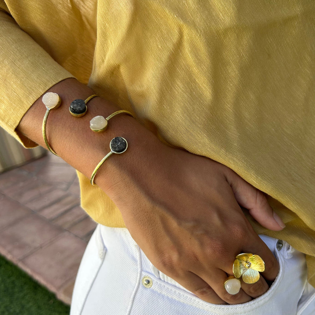 PULSERA DRUSA DOBLE b/w