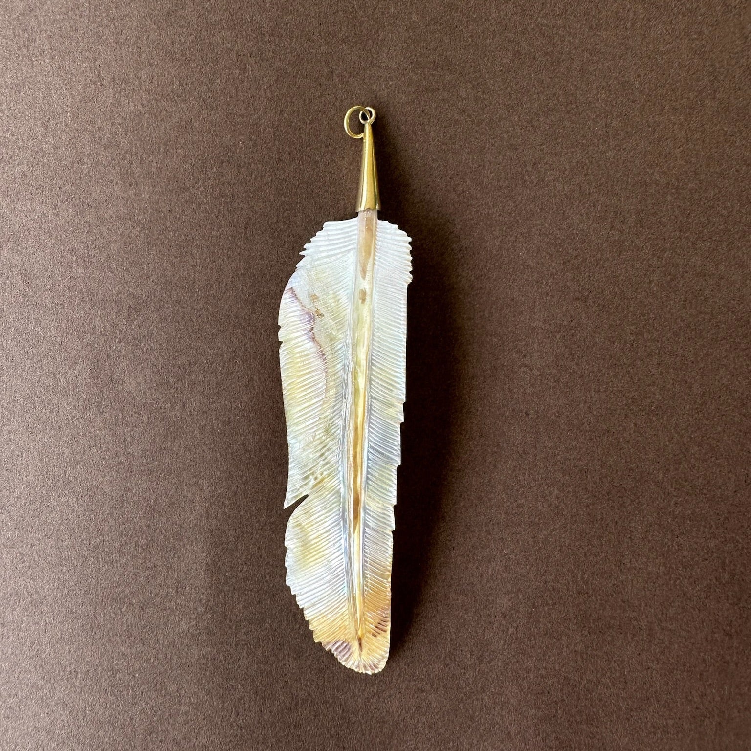 COLGANTE PLUMA IRISADA